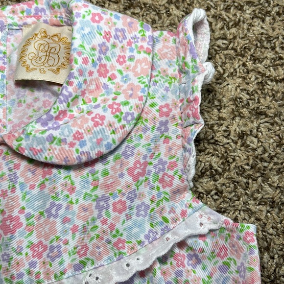 TBBC Angel Sleeve Goldie Locks Gown Mountain Brook Mini Floral Size 2T - Picture 3 of 6